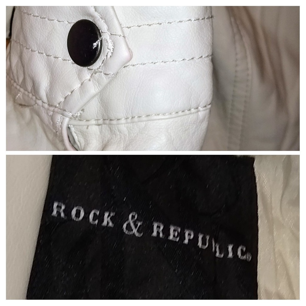 🎉Rock & Republic Celeb Rocked White Moto Jacket - Picture 8 of 8